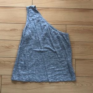 One shoulder gray tank top by Rebecca taylor
